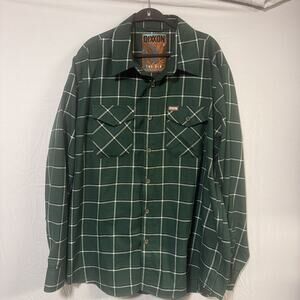 Dixxon Flannel Co The Rim Plaid Button Up Shirt Green Men’s XL Long Sleeve